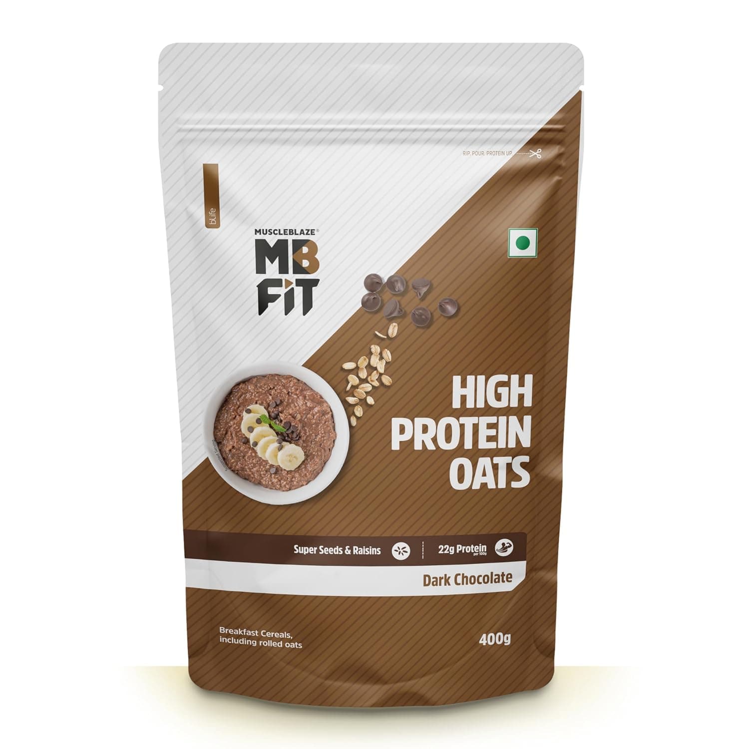 MuscleBlaze High Protein Oats - MUSCLEBL-oats-dark