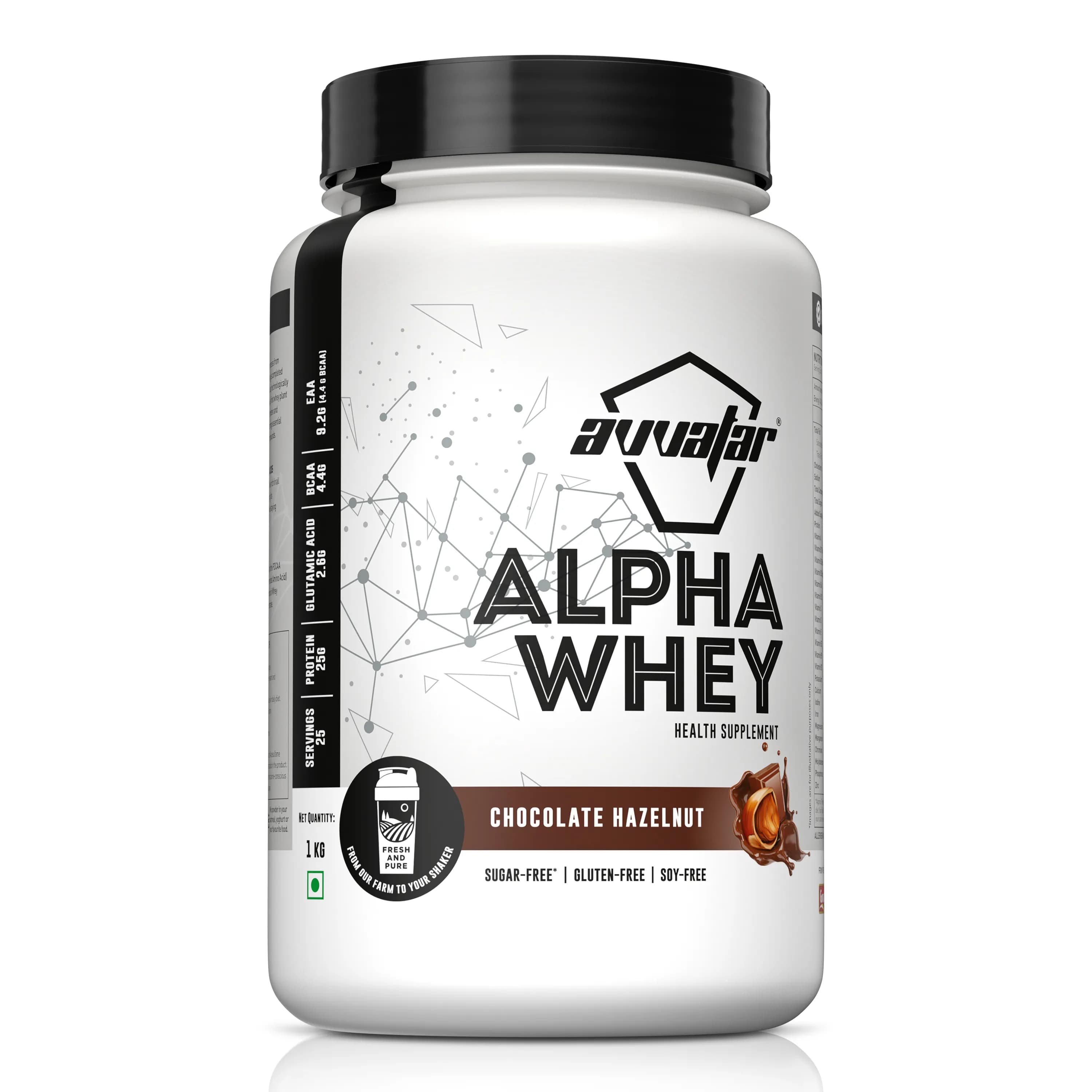 Alpha Whey Protein - AVVA-ALPHAW-HAZEL-1KG