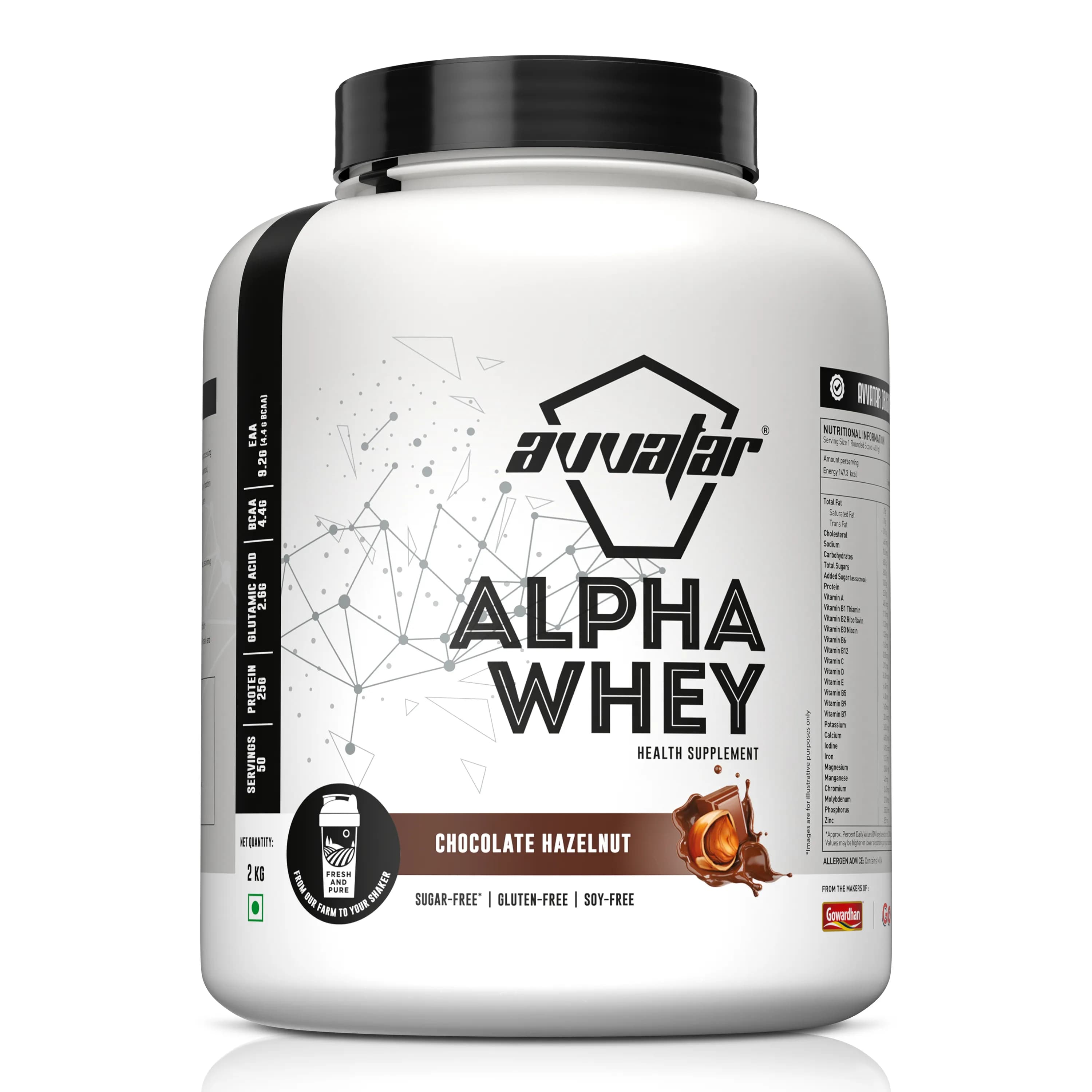 Alpha Whey Protein - AVVA-ALPHAW-HAZEL-2KG