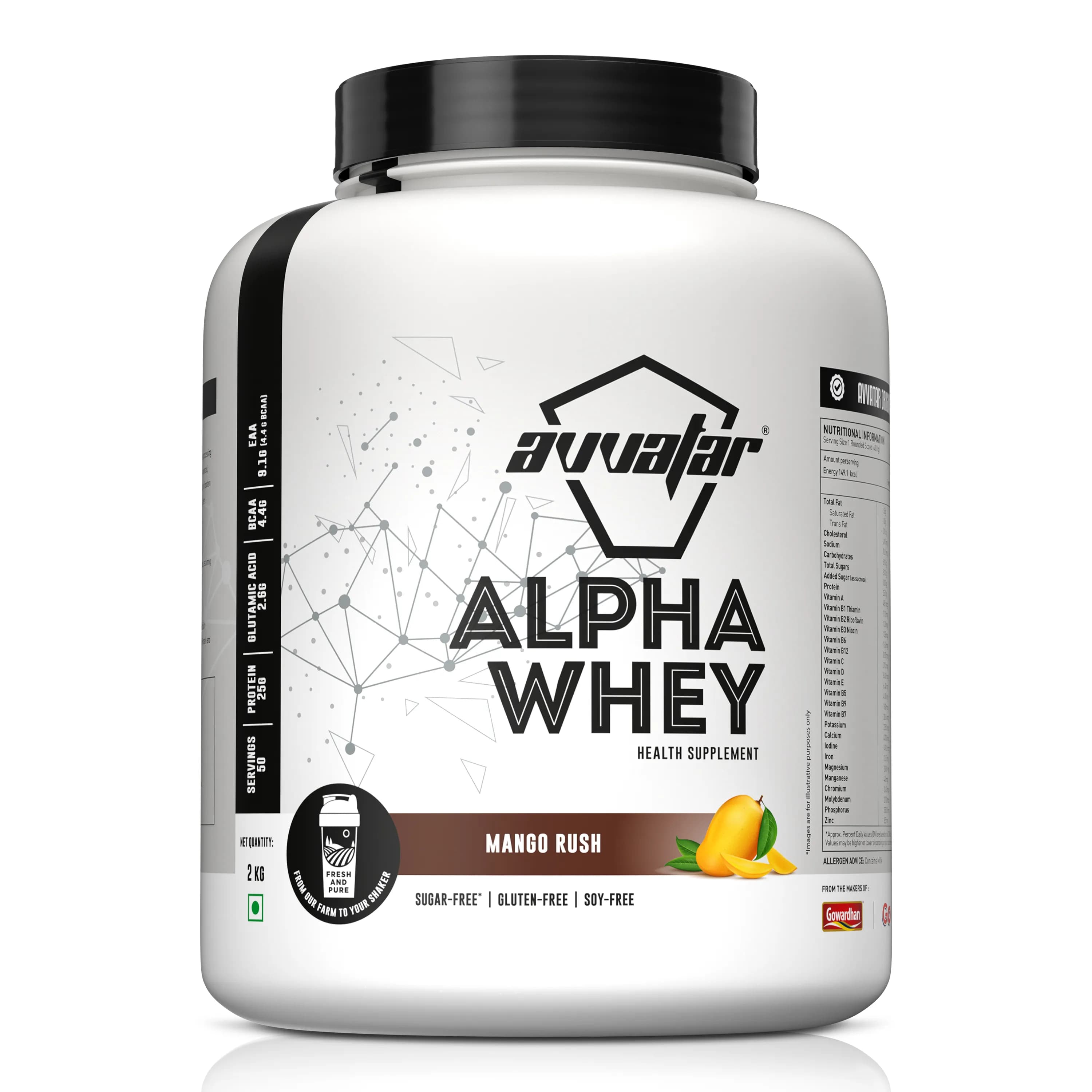 Alpha Whey Protein - AVVA-ALPHAW-MANGO-2KG