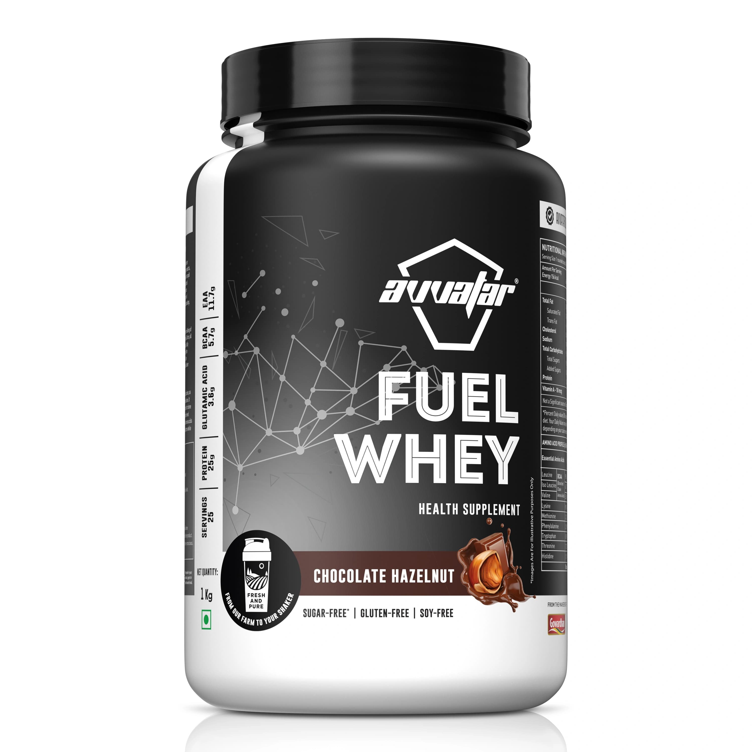 Fuel Whey Protein - AVVA-FUELWH-HAZEL-1KG