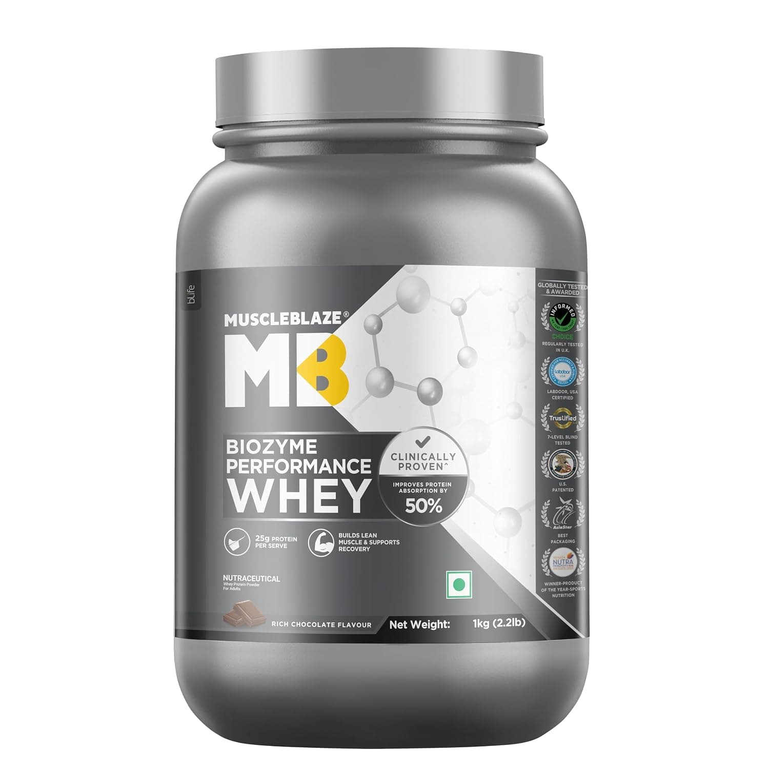 MuscleBlaze Biozyme Performance Whey - MUSCLEBL-NEW