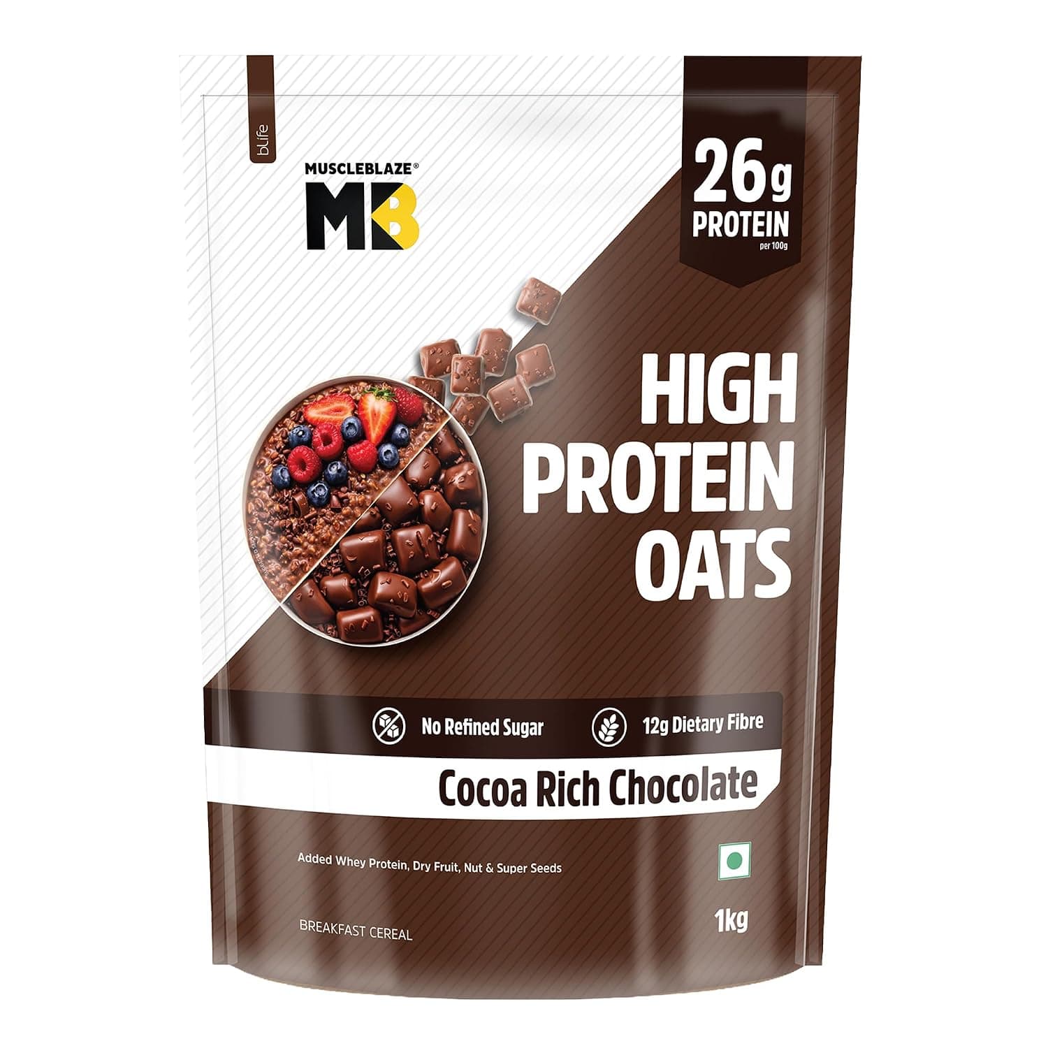 MuscleBlaze High Protein Oats - MUSCLEBL-oats-choco