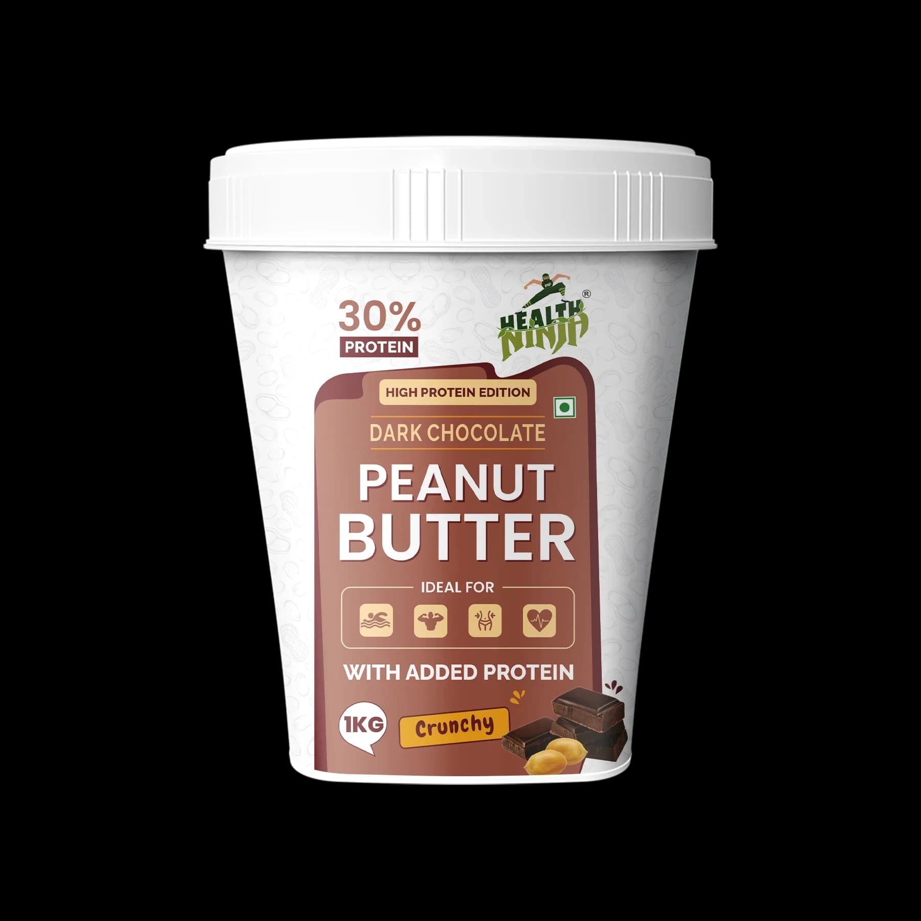 High Protein Peanut Butter - HEAL-HIGHPR-DARK-400G