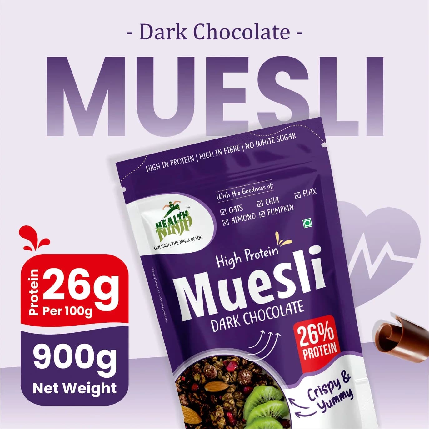 Muesli - HEAL-MUESLI-DARK-900G