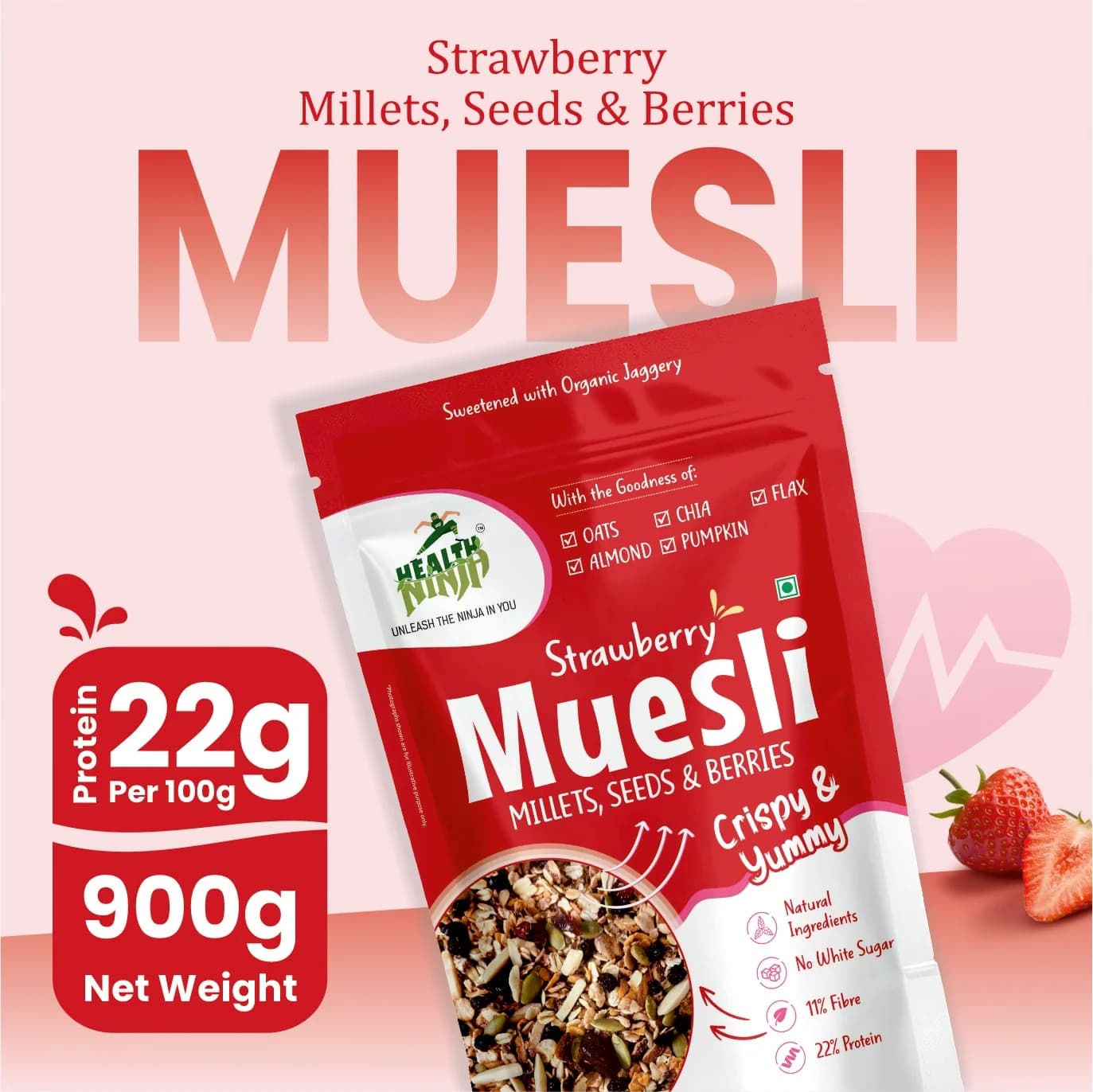 Muesli - HEAL-MUESLI-STRA-900G