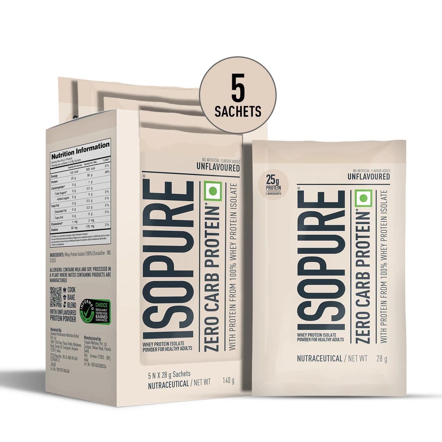 Zero Carbs Protein - ISO-ZEROCARB-RAW-140G