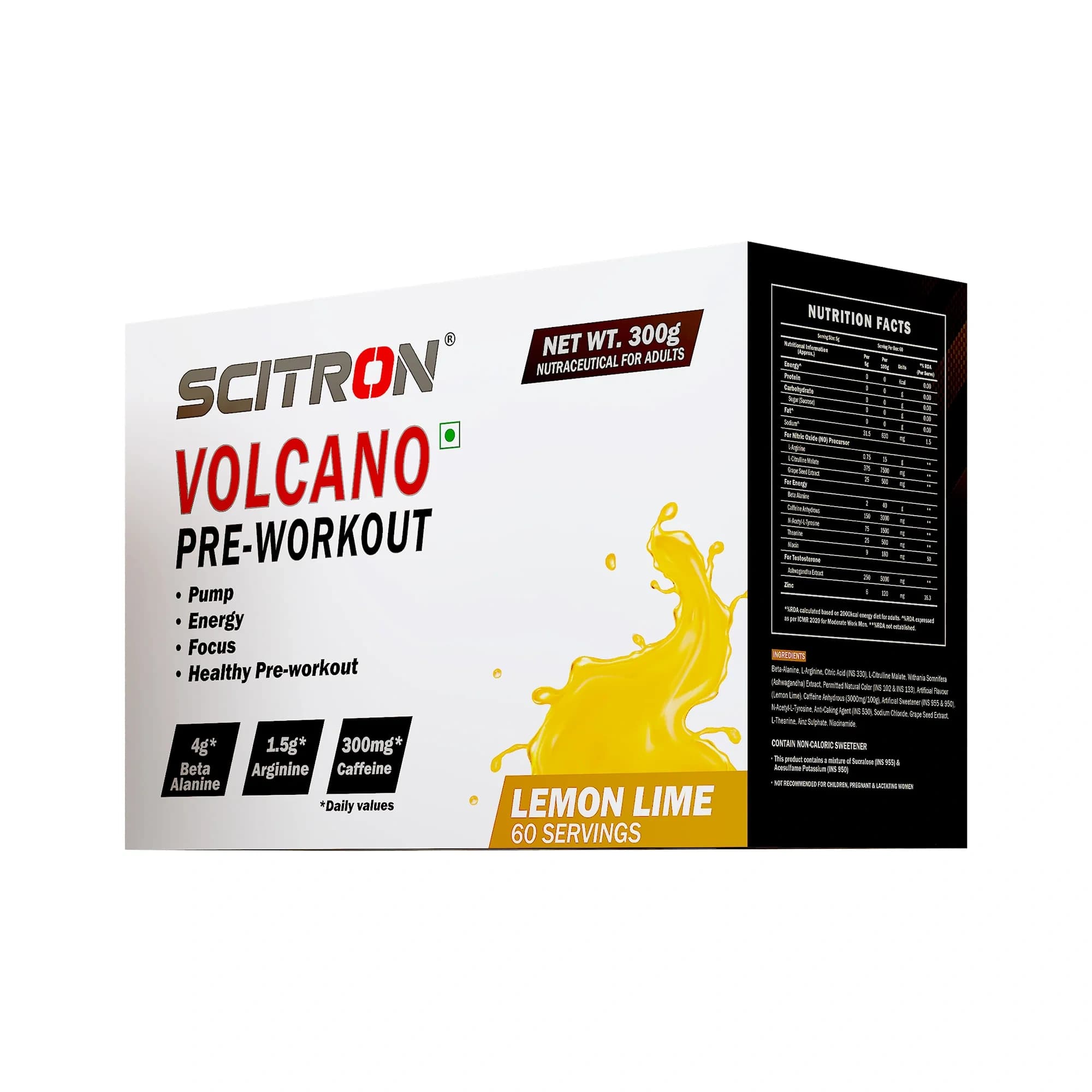 Volcano Preworkout - SCIT-VOLC-LEMO-60SERV