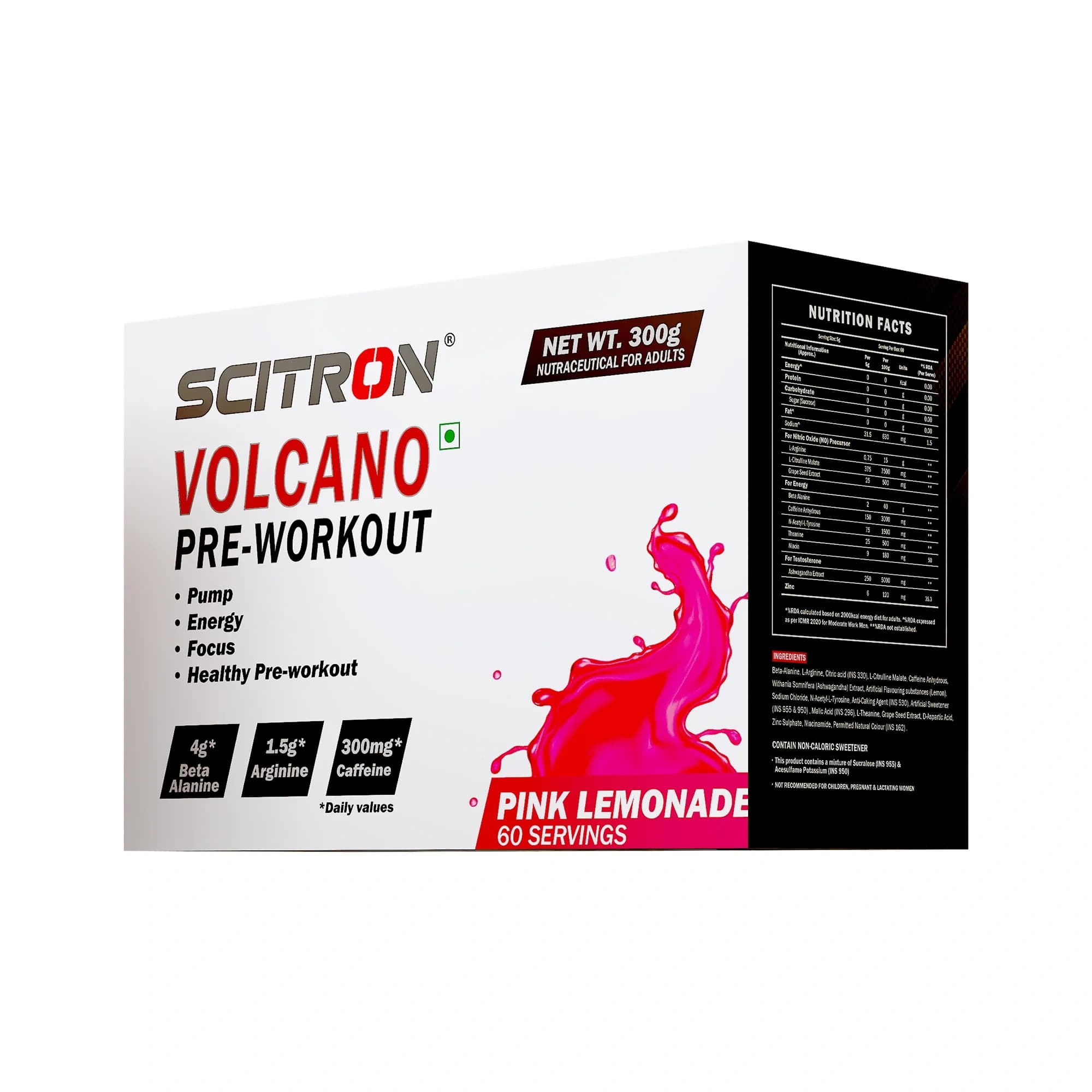 Volcano Preworkout - SCIT-VOLC-PINK-60SERV