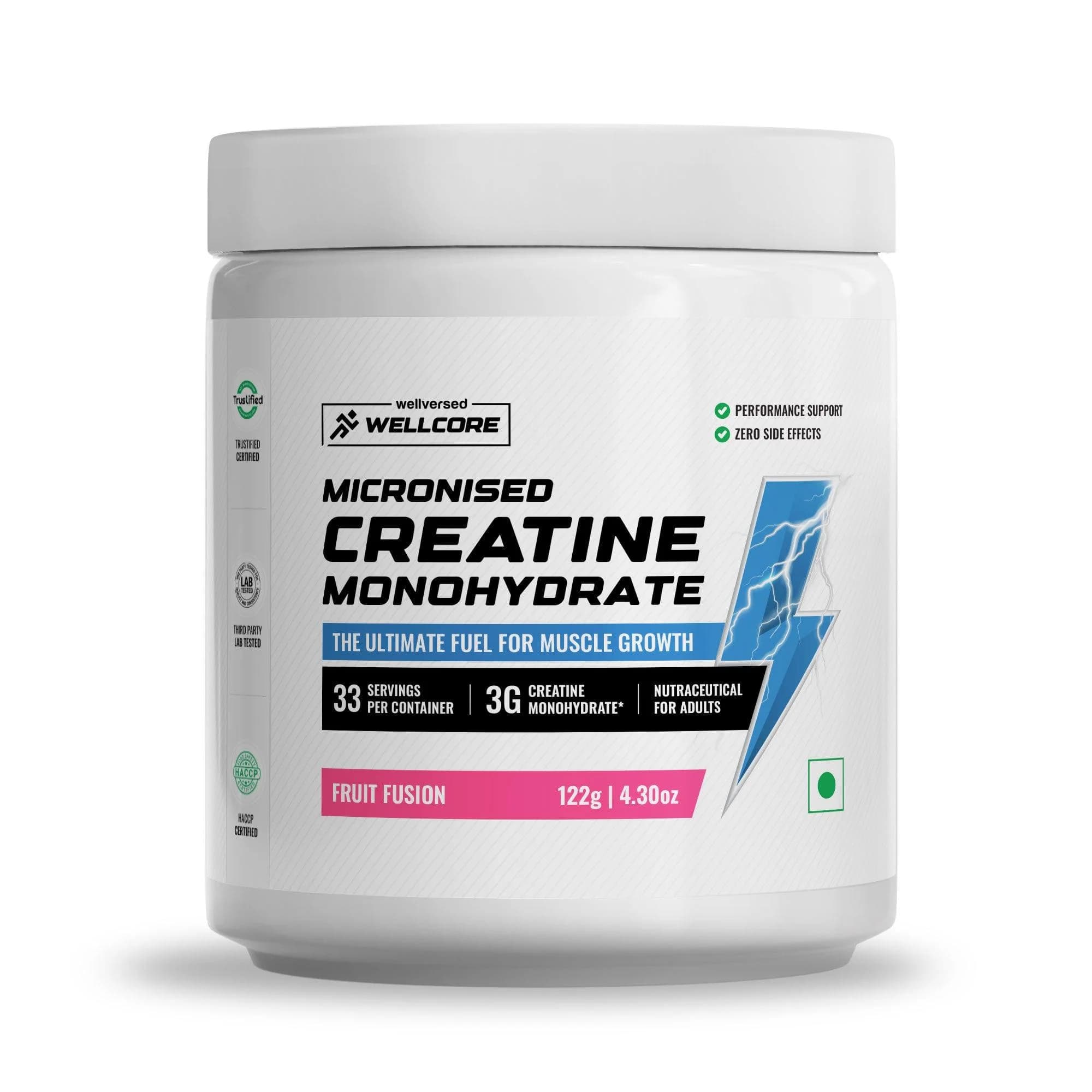 Wellcore Micronised Creatine Monohydrate - WV-CREAT-RAW-33SERV