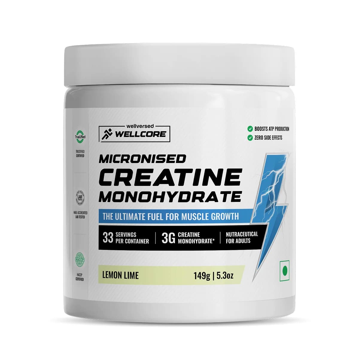 Wellcore Micronised Creatine Monohydrate - WV-CREAT-LEMO-33SERV