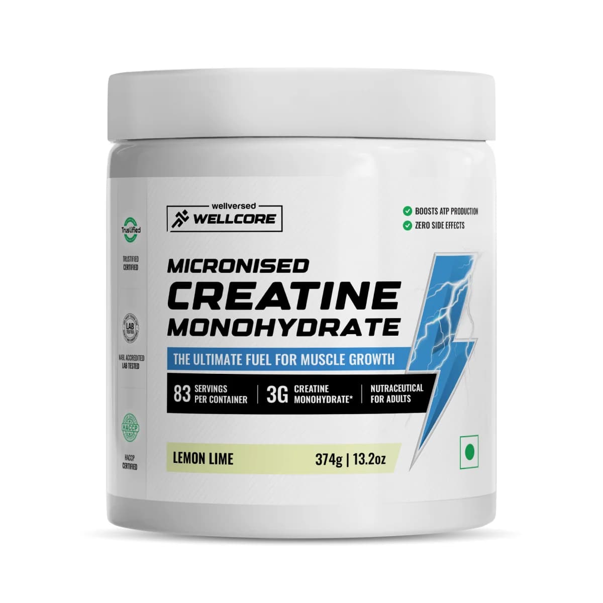 Wellcore Micronised Creatine Monohydrate - WV-CREAT-LEMO-83SERV